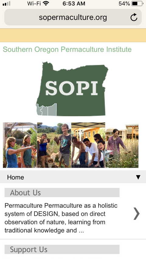 sopi mobile site view